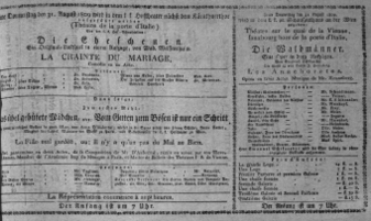 Theaterzettel (Oper und Burgtheater in Wien) 18090831 Seite: 1