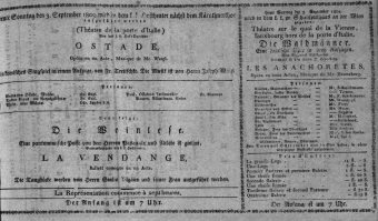 Theaterzettel (Oper und Burgtheater in Wien) 18090903 Seite: 1