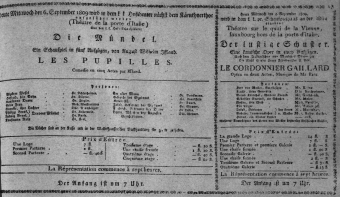 Theaterzettel (Oper und Burgtheater in Wien) 18090906 Seite: 1