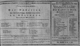 Theaterzettel (Oper und Burgtheater in Wien) 18090910 Seite: 1