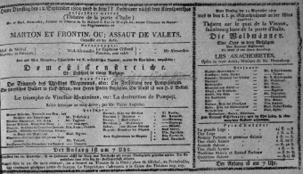 Theaterzettel (Oper und Burgtheater in Wien) 18090912 Seite: 1