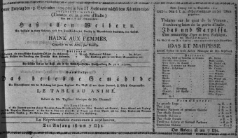 Theaterzettel (Oper und Burgtheater in Wien) 18090915 Seite: 1