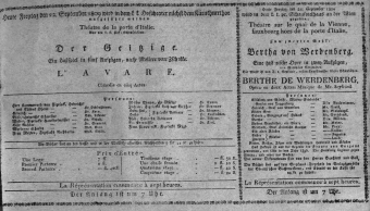 Theaterzettel (Oper und Burgtheater in Wien) 18090922 Seite: 1