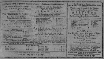 Theaterzettel (Oper und Burgtheater in Wien) 18090929 Seite: 1