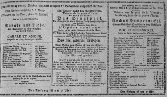 Theaterzettel (Oper und Burgtheater in Wien) 18091023 Seite: 1
