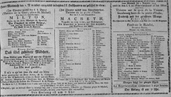 Theaterzettel (Oper und Burgtheater in Wien) 18091101 Seite: 1