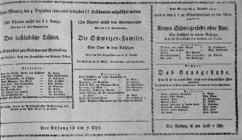 Theaterzettel (Oper und Burgtheater in Wien) 18091204 Seite: 1