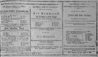 Theaterzettel (Oper und Burgtheater in Wien) 18091205 Seite: 1