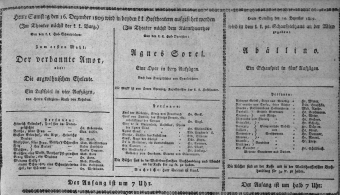 Theaterzettel (Oper und Burgtheater in Wien) 18091216 Seite: 1