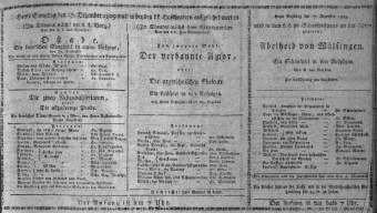 Theaterzettel (Oper und Burgtheater in Wien) 18091217 Seite: 1