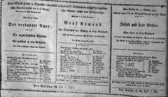 Theaterzettel (Oper und Burgtheater in Wien) 18091219 Seite: 1