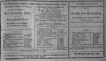 Theaterzettel (Oper und Burgtheater in Wien) 18091226 Seite: 1