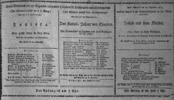 Theaterzettel (Oper und Burgtheater in Wien) 18091227 Seite: 1
