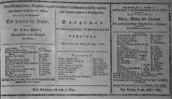Theaterzettel (Oper und Burgtheater in Wien) 18091230 Seite: 1