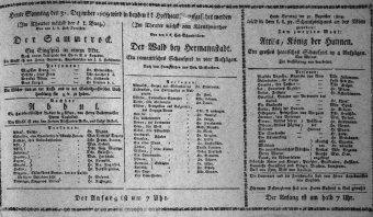 Theaterzettel (Oper und Burgtheater in Wien) 18091231 Seite: 1