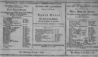 Theaterzettel (Oper und Burgtheater in Wien) 18100101 Seite: 1