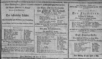 Theaterzettel (Oper und Burgtheater in Wien) 18100102 Seite: 1