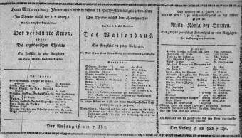 Theaterzettel (Oper und Burgtheater in Wien) 18100103 Seite: 1