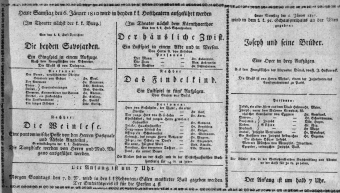 Theaterzettel (Oper und Burgtheater in Wien) 18100106 Seite: 1