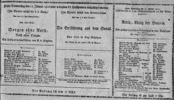 Theaterzettel (Oper und Burgtheater in Wien) 18100111 Seite: 1