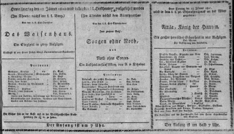Theaterzettel (Oper und Burgtheater in Wien) 18100112 Seite: 1