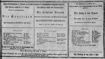 Theaterzettel (Oper und Burgtheater in Wien) 18100113 Seite: 1