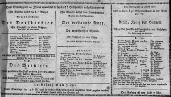Theaterzettel (Oper und Burgtheater in Wien) 18100114 Seite: 1