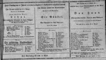 Theaterzettel (Oper und Burgtheater in Wien) 18100116 Seite: 1