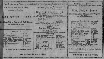 Theaterzettel (Oper und Burgtheater in Wien) 18100119 Seite: 1