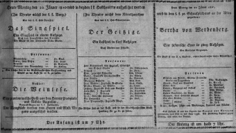 Theaterzettel (Oper und Burgtheater in Wien) 18100122 Seite: 1