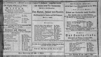 Theaterzettel (Oper und Burgtheater in Wien) 18100201 Seite: 1