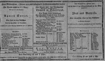 Theaterzettel (Oper und Burgtheater in Wien) 18100207 Seite: 1