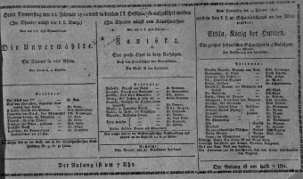 Theaterzettel (Oper und Burgtheater in Wien) 18100222 Seite: 1