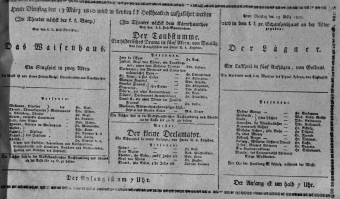 Theaterzettel (Oper und Burgtheater in Wien) 18100313 Seite: 1