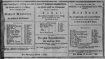 Theaterzettel (Oper und Burgtheater in Wien) 18100315 Seite: 1
