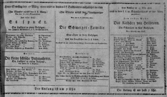 Theaterzettel (Oper und Burgtheater in Wien) 18100317 Seite: 1