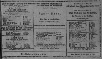 Theaterzettel (Oper und Burgtheater in Wien) 18100319 Seite: 1