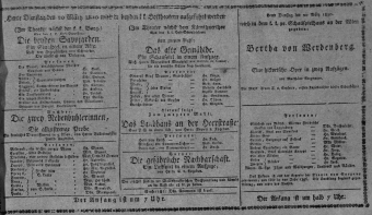 Theaterzettel (Oper und Burgtheater in Wien) 18100320 Seite: 1