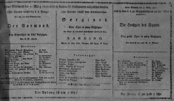 Theaterzettel (Oper und Burgtheater in Wien) 18100321 Seite: 1