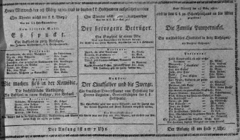 Theaterzettel (Oper und Burgtheater in Wien) 18100328 Seite: 1