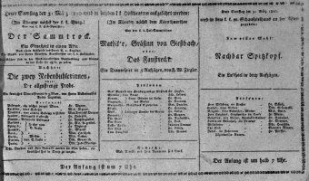 Theaterzettel (Oper und Burgtheater in Wien) 18100331 Seite: 1