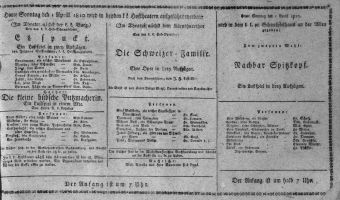 Theaterzettel (Oper und Burgtheater in Wien) 18100401 Seite: 1
