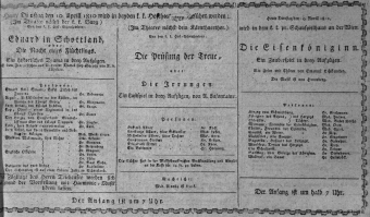 Theaterzettel (Oper und Burgtheater in Wien) 18100410 Seite: 1