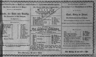 Theaterzettel (Oper und Burgtheater in Wien) 18100412 Seite: 1