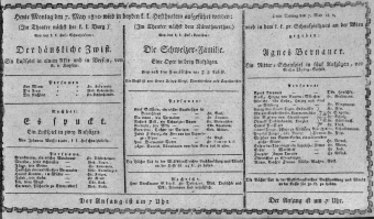 Theaterzettel (Oper und Burgtheater in Wien) 18100507 Seite: 1
