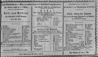 Theaterzettel (Oper und Burgtheater in Wien) 18100510 Seite: 1