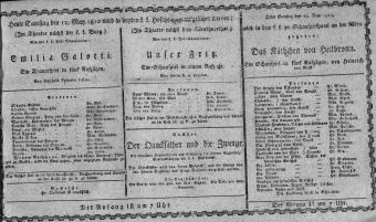 Theaterzettel (Oper und Burgtheater in Wien) 18100512 Seite: 1