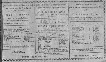 Theaterzettel (Oper und Burgtheater in Wien) 18100516 Seite: 1