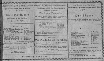 Theaterzettel (Oper und Burgtheater in Wien) 18100517 Seite: 1