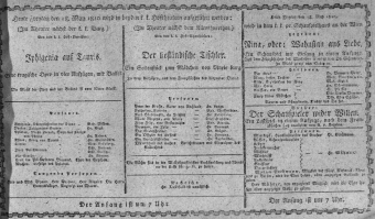 Theaterzettel (Oper und Burgtheater in Wien) 18100518 Seite: 1